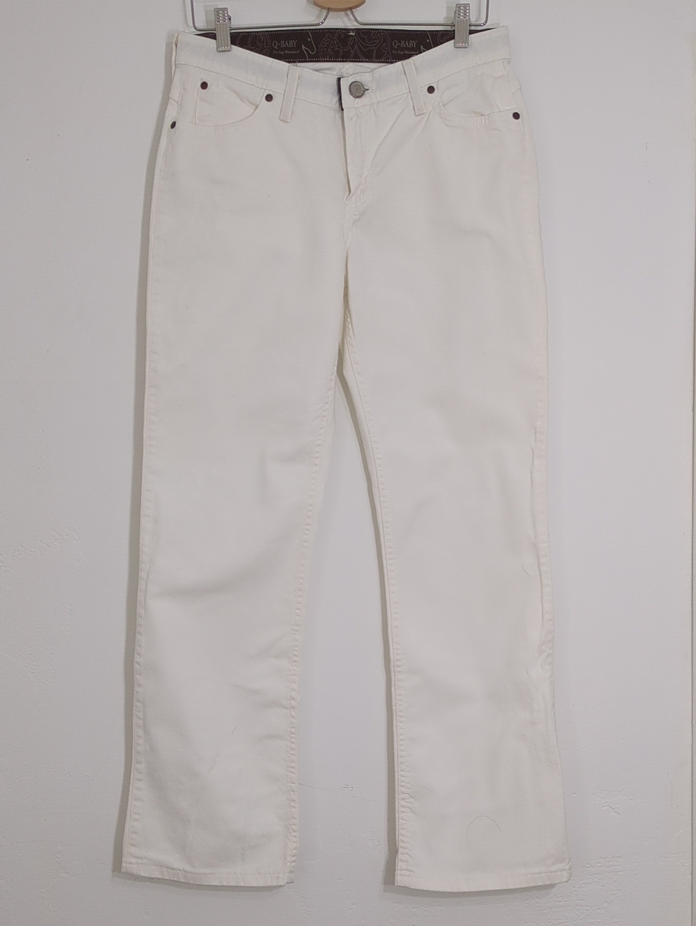 Wrangler Q-Baby Straight-Leg White Jeans